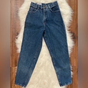 Vintage 90s Prezzia Jeans Womens JR Size 9 Dark Wash Ankle Zip Blue Made In USA